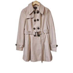 Victoria's Secret Double Breasted Pea Coat Winter Jacket Pearl Beige Size 4